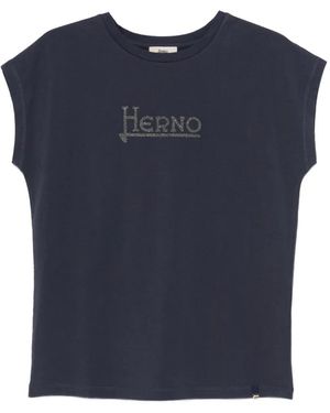 Herno Cotton Polyester T-Shirt - Blue