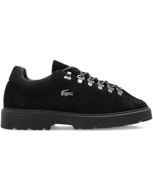 Lacoste Baseshot Logo Lace-Up Trainers - Black