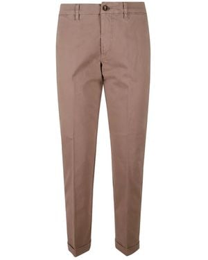 Fay Cuffed Trousers - Brown