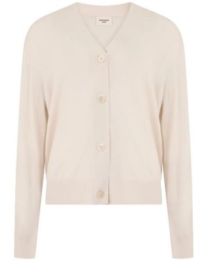 Weekend by Maxmara Torre V-Neck Button-Up Cardigan - White