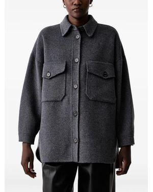 ViCOLO Button-Up Chest-Pocket Jacket - Black