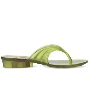 Melissa X Diesel Quantum Ribbed Flip-Flops - Green