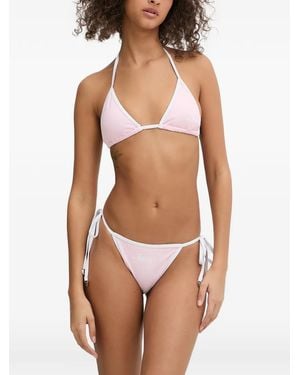 Juicy Couture Bikini Con Logo Estampado - Azul
