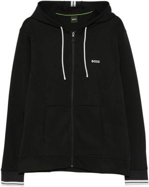 BOSS Logo-Print Tracksuit - Black