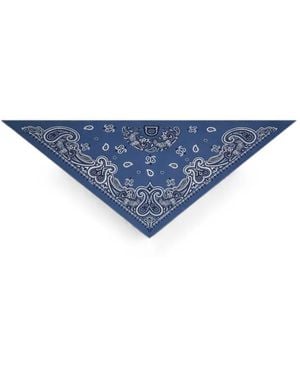 Ferragamo Arabesque Print Triangle Scarf - Blue