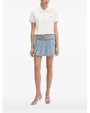 Miss Sixty Angel Wings Rope-Detail Polo Shirt - Blue