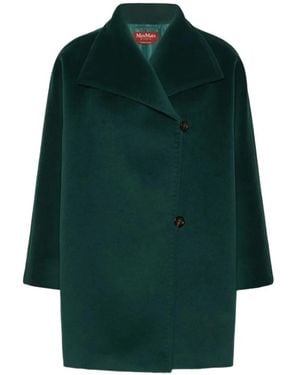 Max Mara Cocoon-Fit Wool Coat - Green