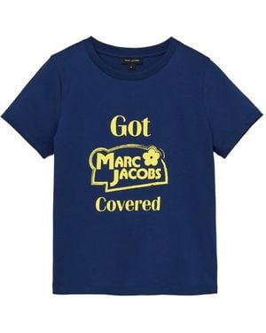 Marc Jacobs Logo-Print Cotton T-Shirt - Blue