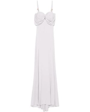 Elisabetta Franchi Bustier-Style Gown - White