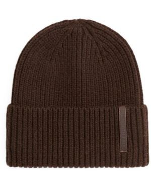The North Face Ribbed-Knit Beanie Hat - Brown