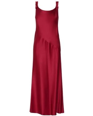 Max Mara Envers Kleid Aus Satin - Rot