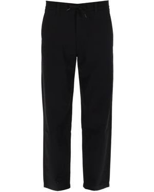 BOSS Drawstring-Waist Trousers - Black