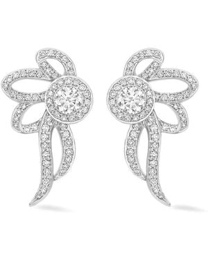 Lark & Berry Bow Diamond Earrings - White