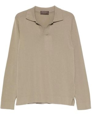 FILIPPO DE LAURENTIIS Long-Sleeved Polo Shirt - Natural