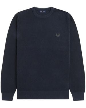 Fred Perry Logo-Embroidery Jumper - Blue