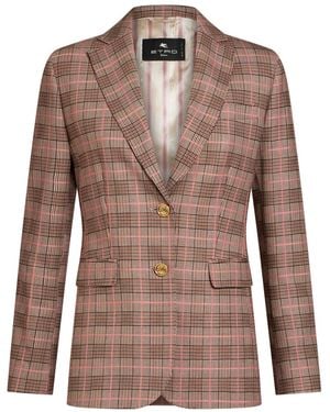 Etro Premium Blend Mini Jacket - Brown