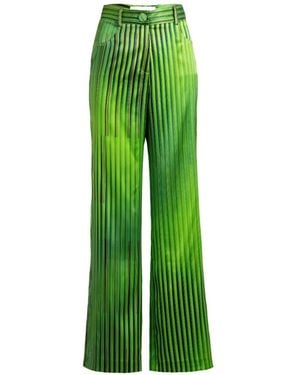 Silvia Tcherassi Emine Striped Palazzo Pants - Green