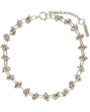 Justine Clenquet Daria Knot-Detail Necklace - White