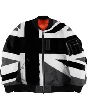 TAKAHIROMIYASHITA TheSoloist. Chaqueta bómber Union Jack Multi - Negro