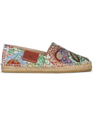Etro フローラル エスパドリーユ - ブラウン