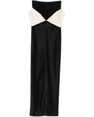 Nanushka Folded Waistline Maxi Skirt - Black