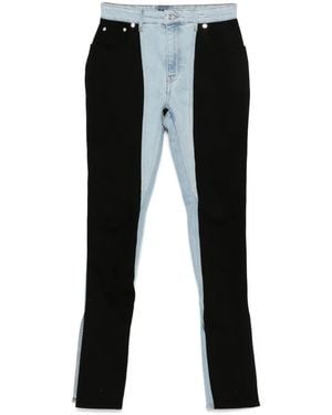 Mugler Vaqueros Skinny De Dos Tonos - Negro