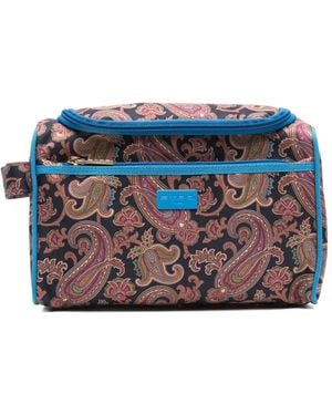 Etro Kosmetikkoffer Mit Paisley-Print - Blau