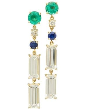 Yi Collection 18K Shanghai Multi-Stone Earrings - Blue