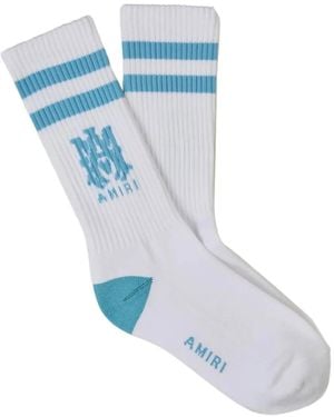 Amiri Calcetines MA con logo en intarsia - Azul