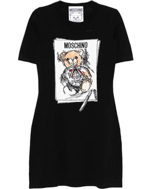 Moschino Teddy Bear T-Shirt Dress - Black