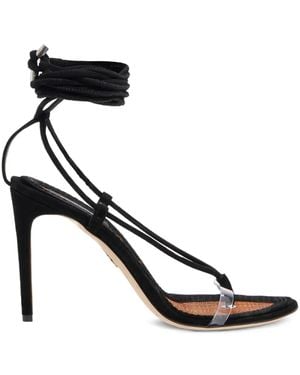 DSquared² Twin Heeled Tie Sandals - Black