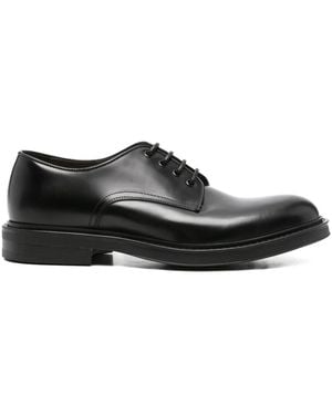 Green George Leather Derby Shoes - Black