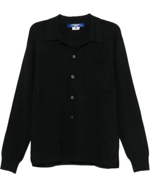 Junya Watanabe Jersey Con Botones Y Cuello - Negro