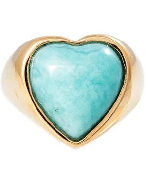Jacquie Aiche Bague Cœur En 14Ct Sertie D'Amazonite - Blue
