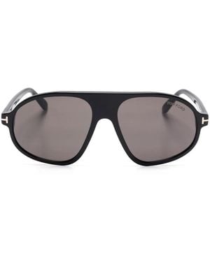 Tom Ford Erol Pilot-Frame Sunglasses - Grey