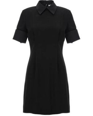 Sportmax Collar Zip-Up Dress - Black