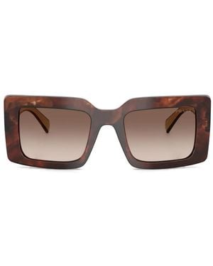 Prada Tortoiseshell-Effect Square-Frame Sunglasses - Green