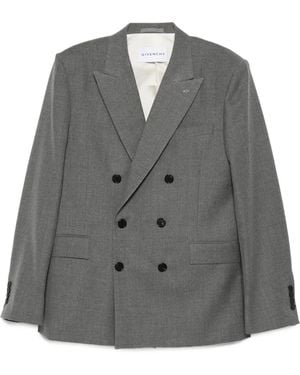 Givenchy Blazer En Laine À Revers Pointus - Gris