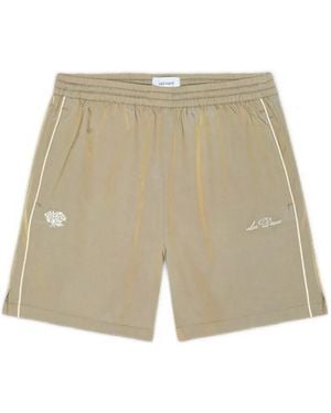 Les Deux Smith Logo-Embroidery Shorts - Natural