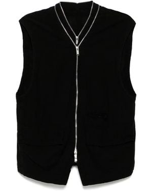 Undercover Zip-Up Gilet - Black