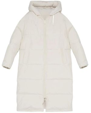 Yves Salomon Hooded Padded Coat - White