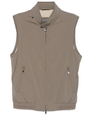 Corneliani Zip Sleeveless Gilet - Grey