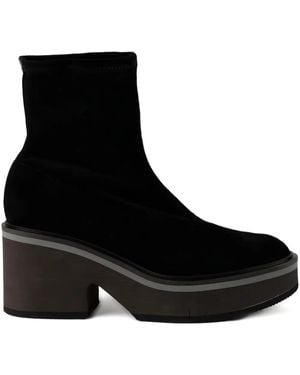 Robert Clergerie 75Mm Albane Round-Toe Platform Boots - Black