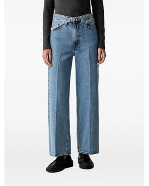 Levi's Ribcage Belted Wide-Leg Jeans - Blue