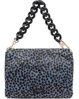 MY BEST BAG Tote Bag mit Animal-Print - Blau
