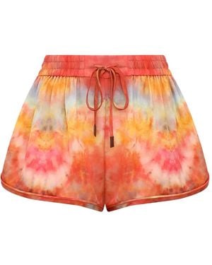 Zimmermann Alchemy Tie-Dye Shorts - Orange
