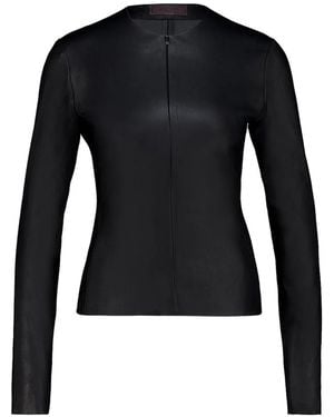 Stouls Imany Long-Sleeve Leather Top - Blue