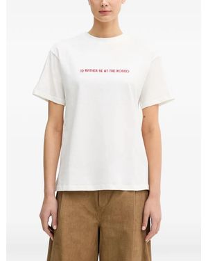 Never Fully Dressed Rodeo Graphic-Print T-Shirt - White