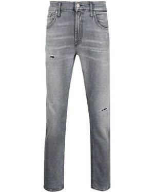 Department 5 Distressed-Effect Slim-Leg Jeans - Grey