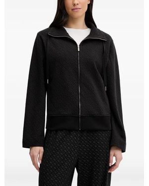 BOSS J Zip-Up Patterned Jacket - Black